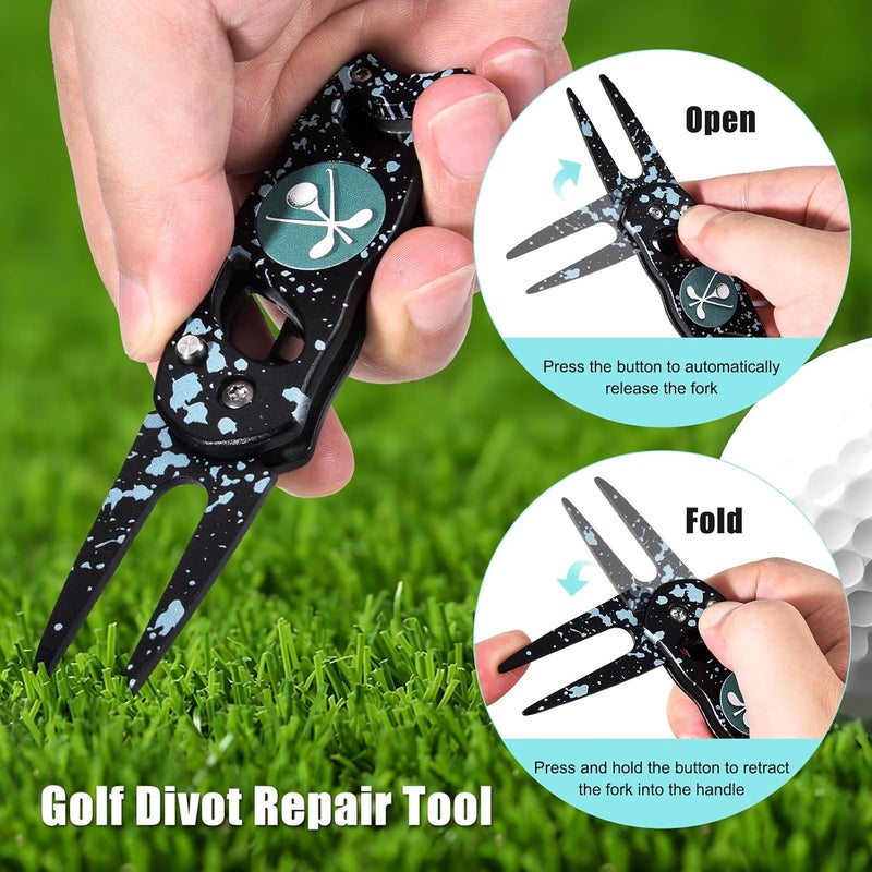 SYNATANA Golf Divot Repair Tool, 3 in 1 Compact Ball Marker Divot Tool, Foldable Golf Divot Tool for Repair & Maintain Green, Golf Essential, Ideal Gift for Golf Enthusiasts - Image 3